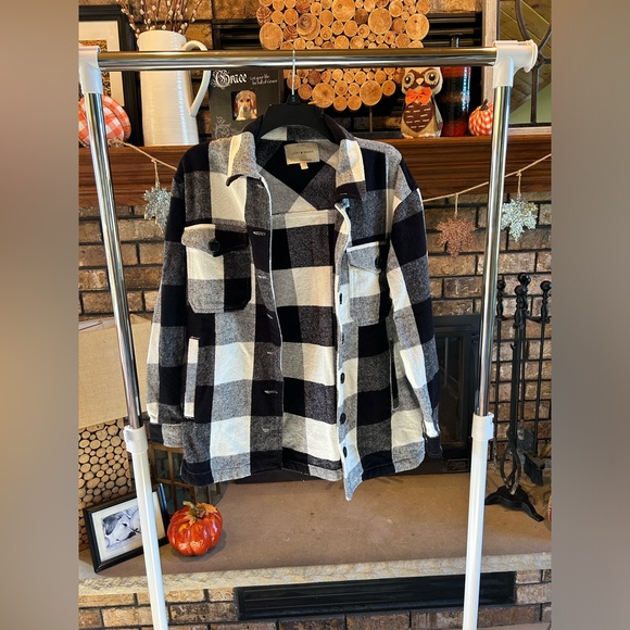 Lucky BrandBlack & White Plaid Shacket